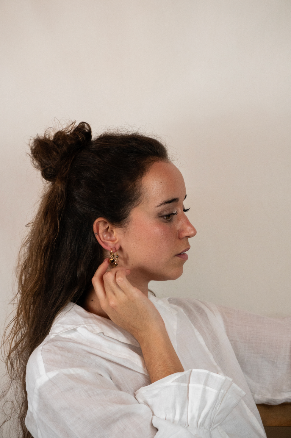 CHARM - Pendientes cuentas Ojo de Tigre
