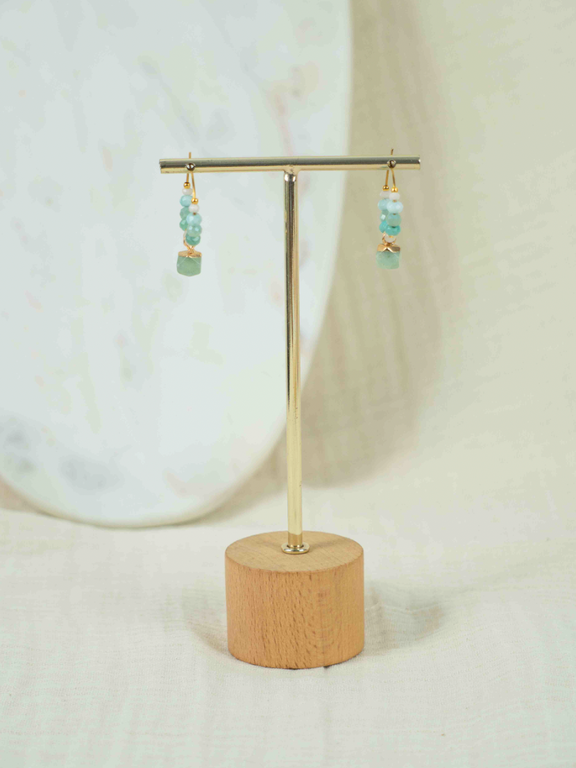 CHARM - Pendientes cuentas Aventurina