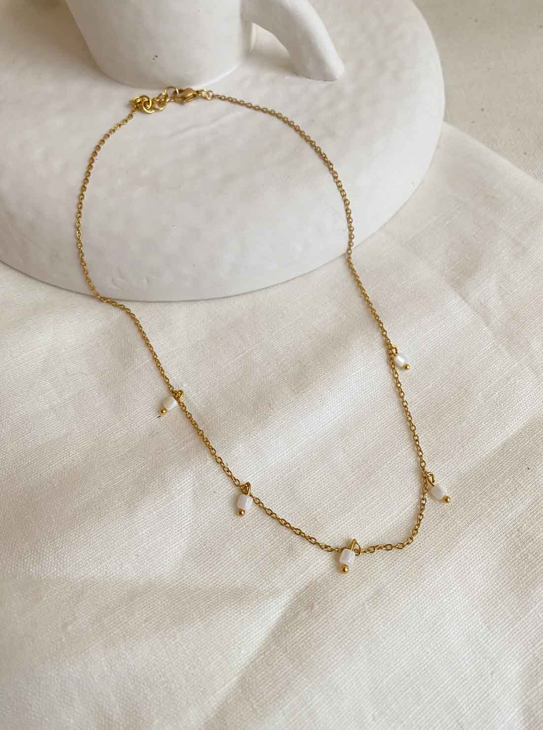 PEARL - Collar mini colgantes nácar