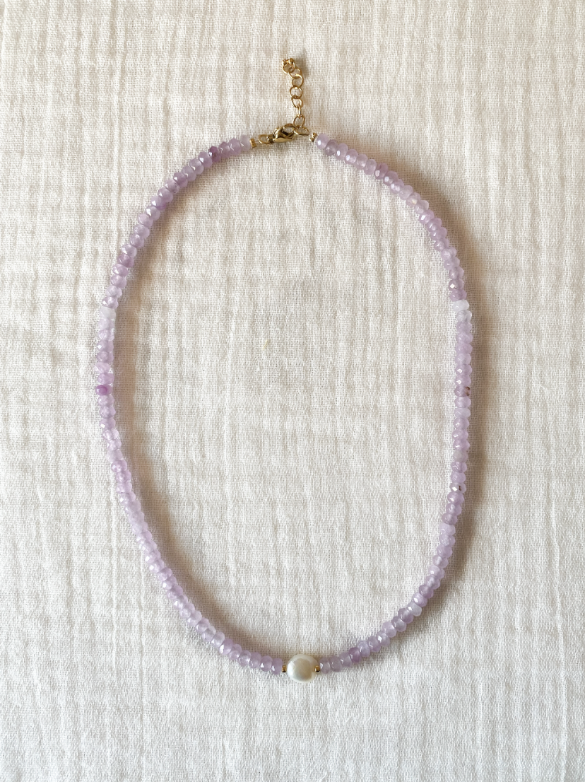 PEARL - Collar ágata lavanda