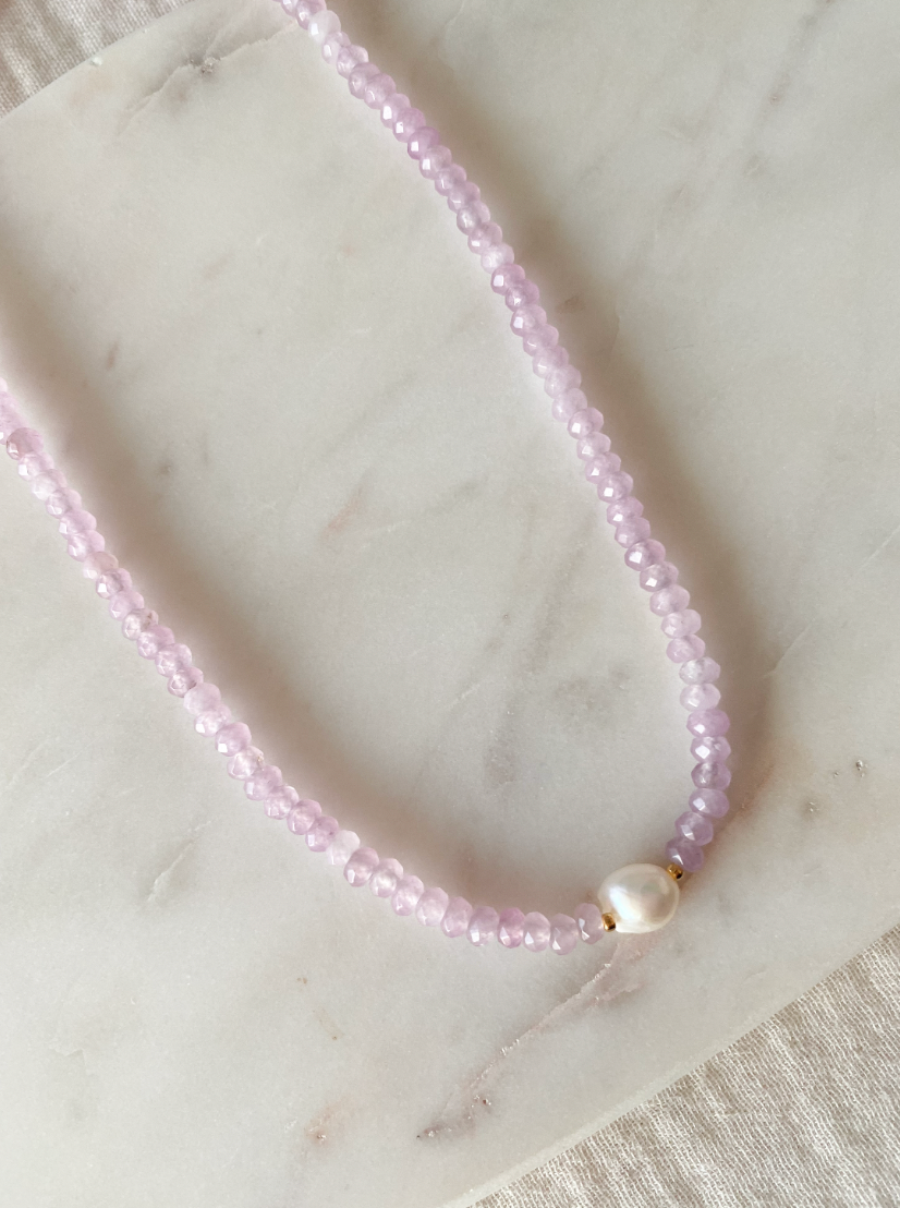 PEARL - Collar ágata lavanda