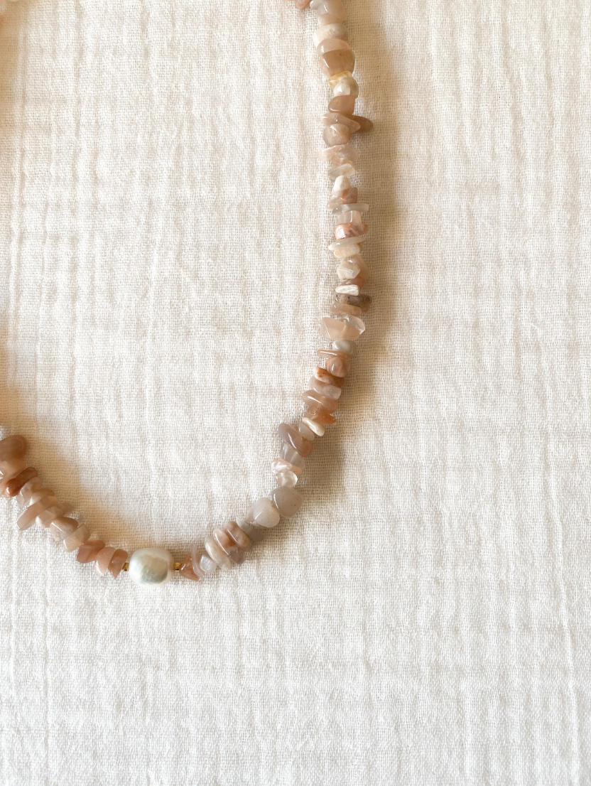 PEARL - Collar aventurina rosa perla