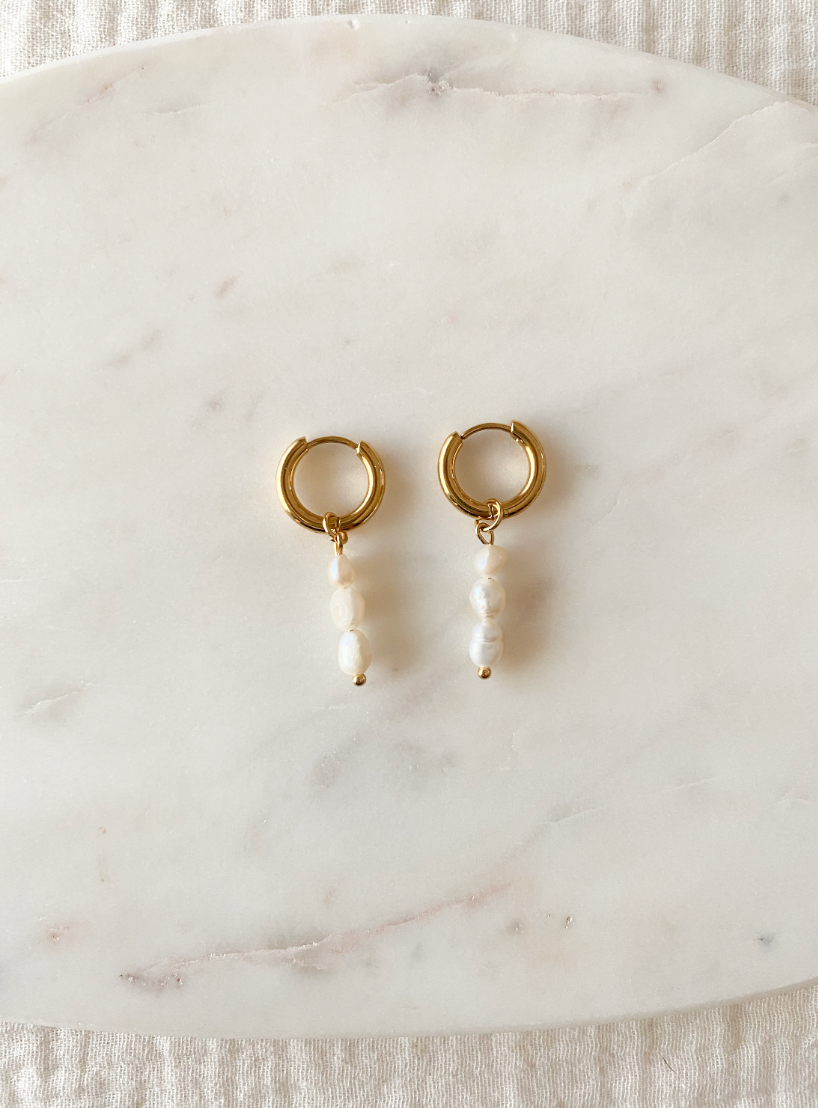 PEARL - Pendientes mini perlas colgante