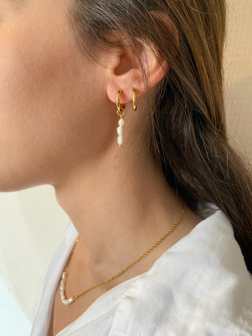 PEARL - Pendientes mini perlas colgante