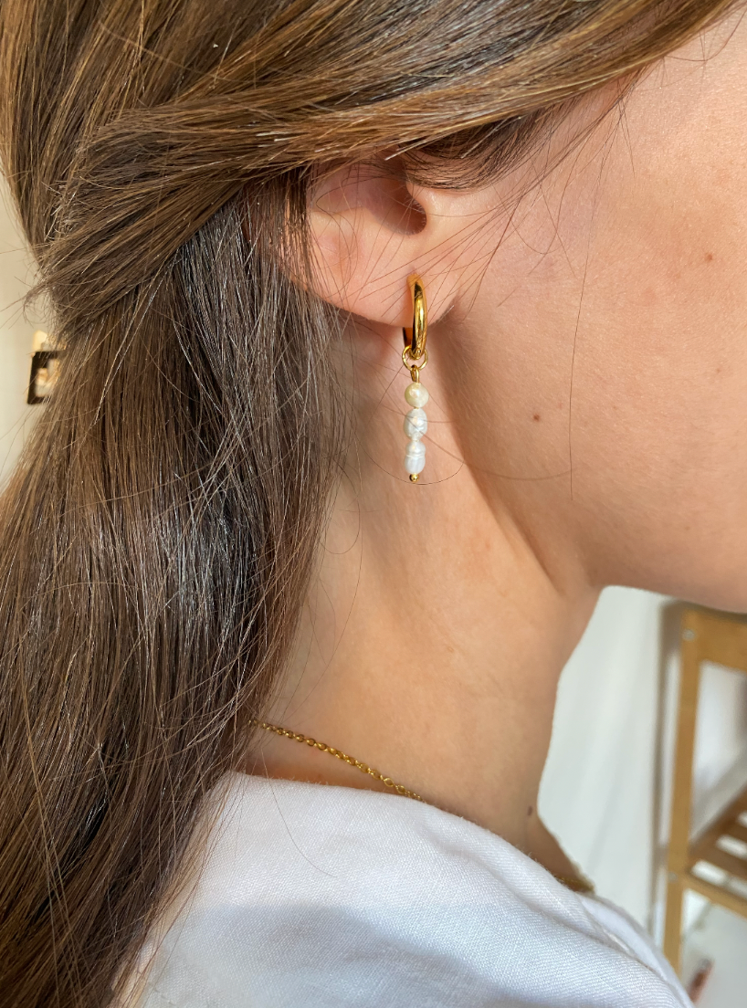PEARL - Pendientes mini perlas colgante