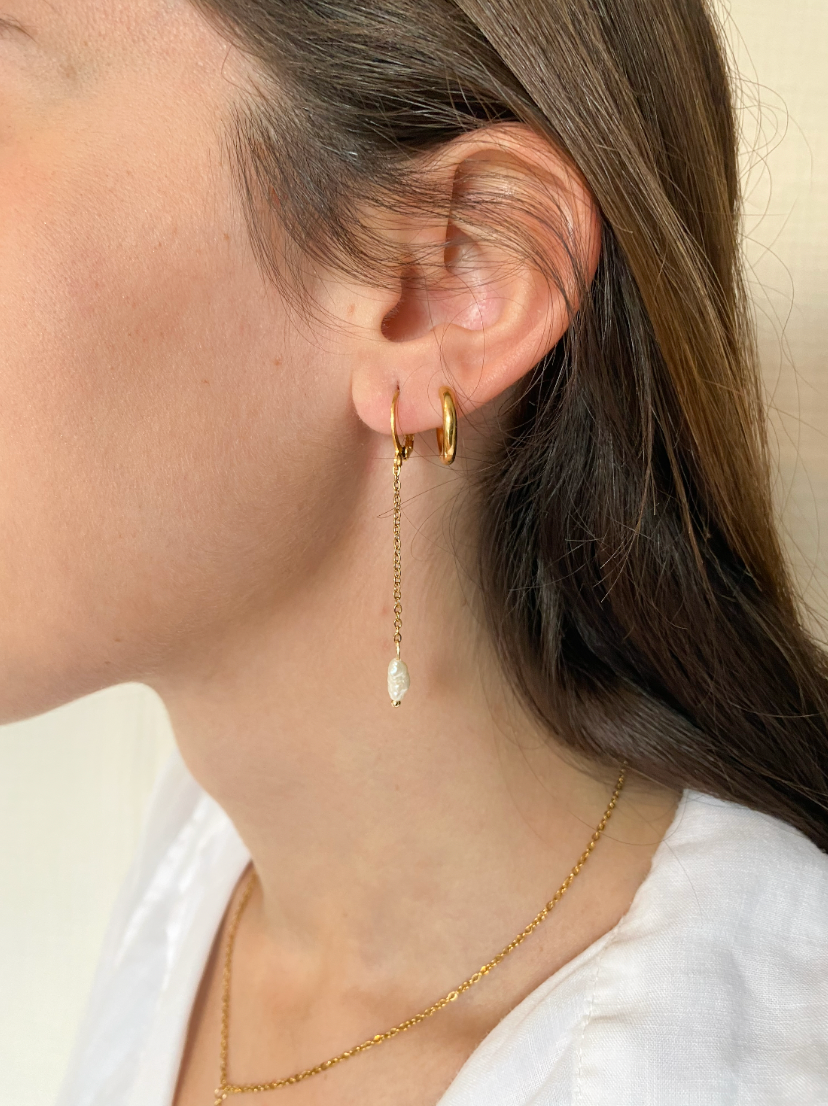PEARL - Pendientes lágrima largos