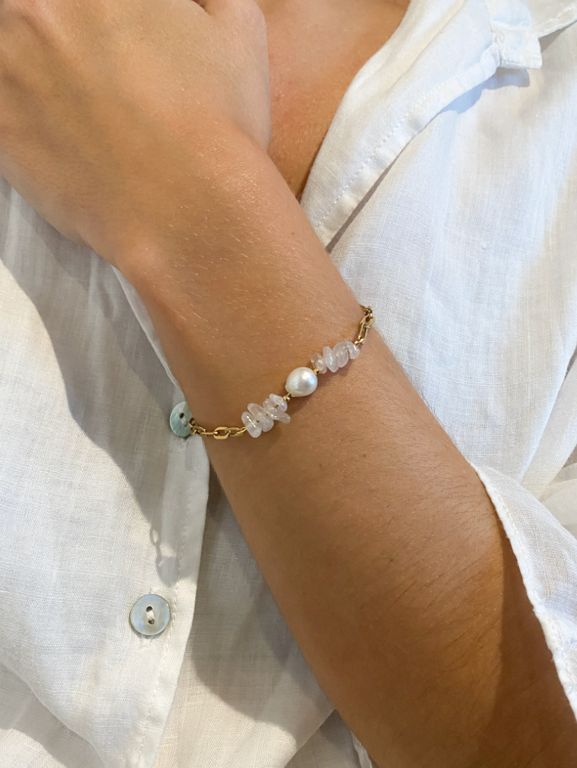 PEARL - Pulsera combinada cuarzo