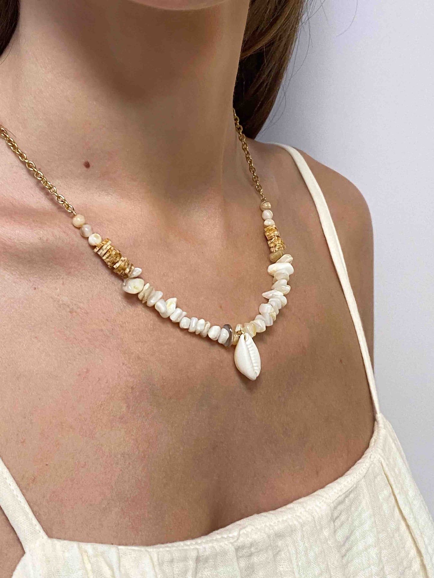 SAND - Collar combinado Nácar