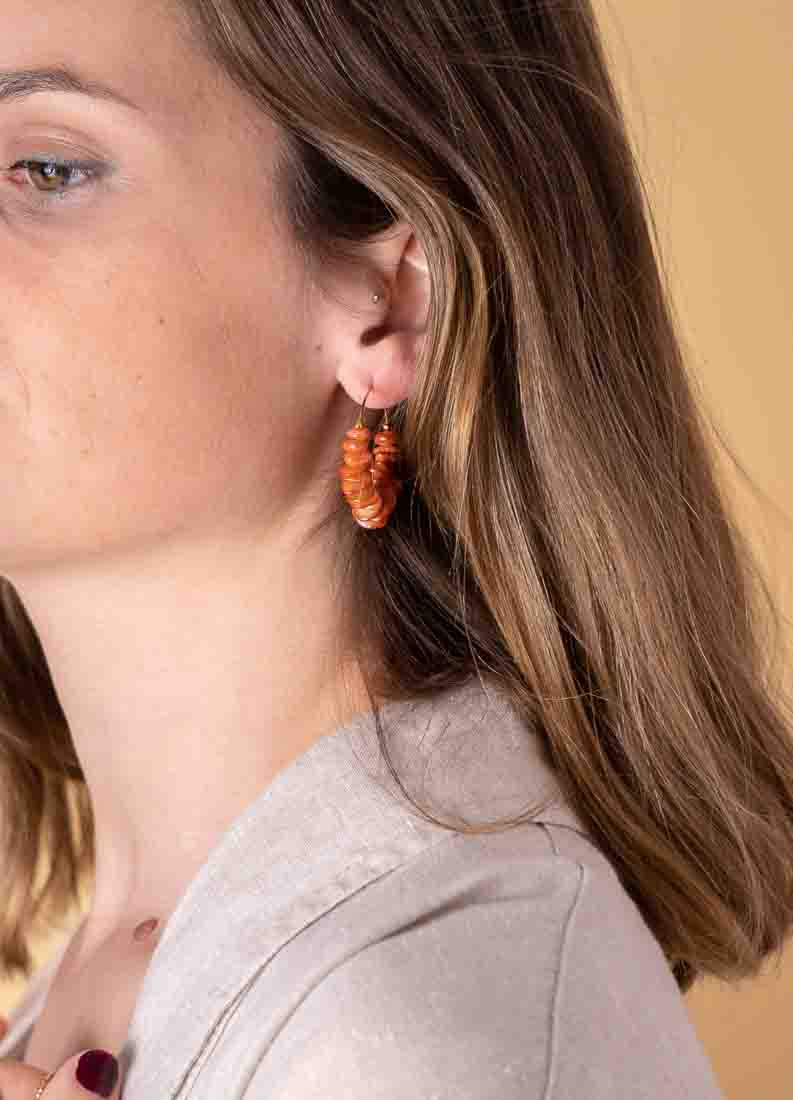 FIRE - Pendientes Cornalina