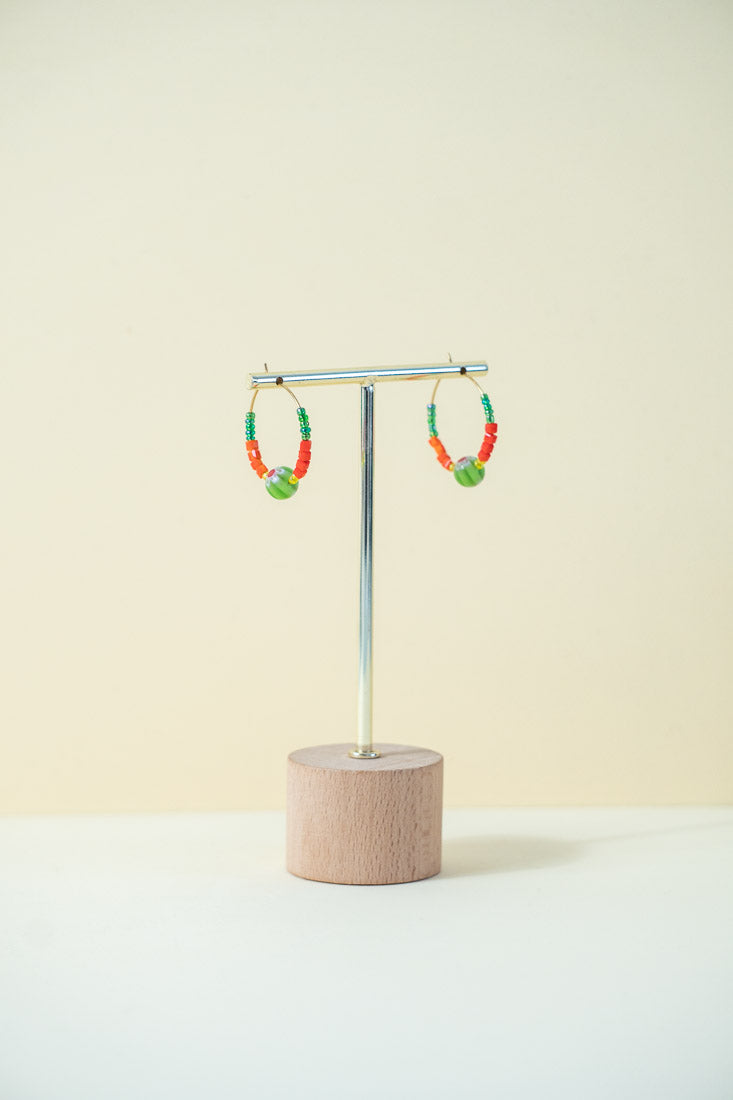AIR - Pendientes flor verde