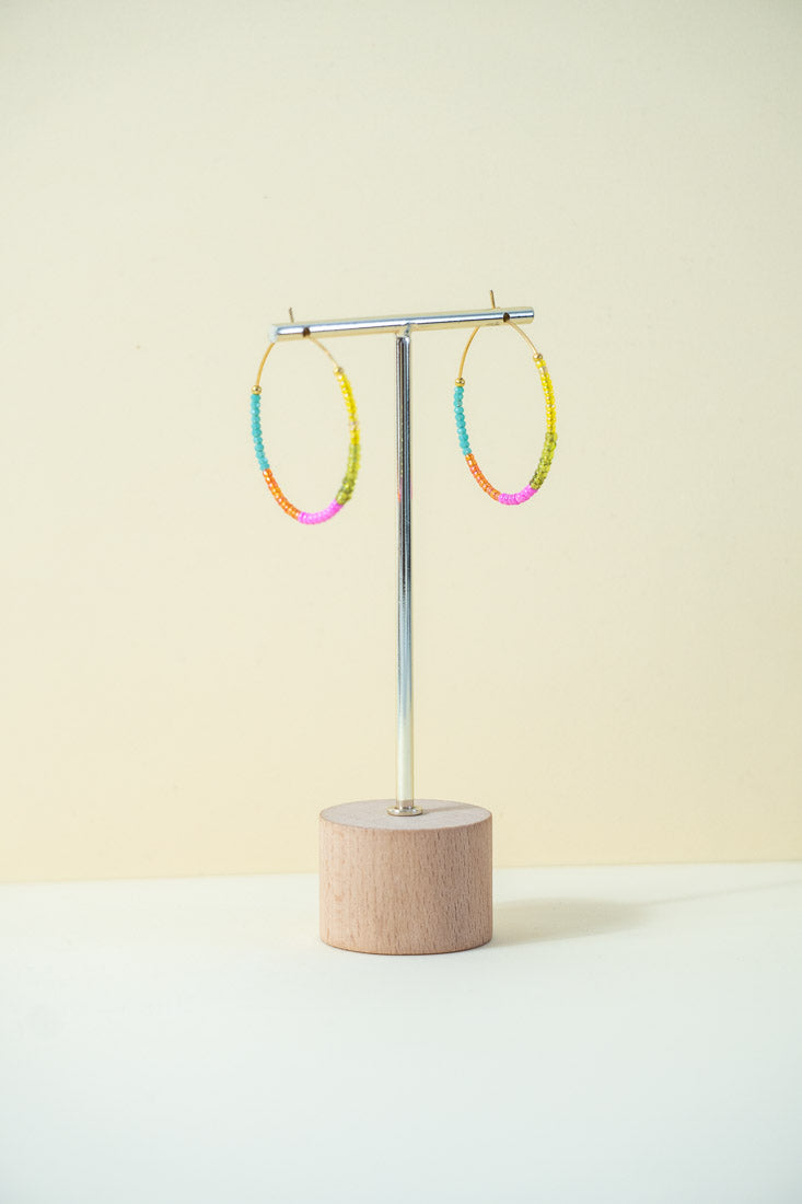 AIR - Pendientes multicolor aro grande
