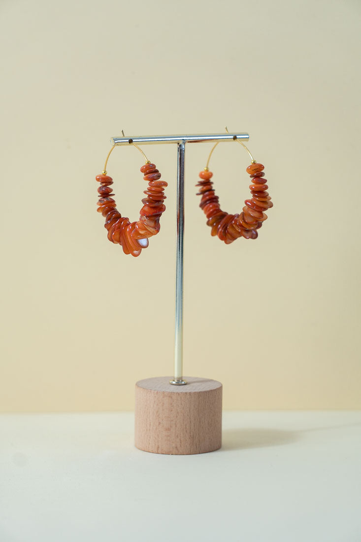 FIRE - Pendientes Cornalina