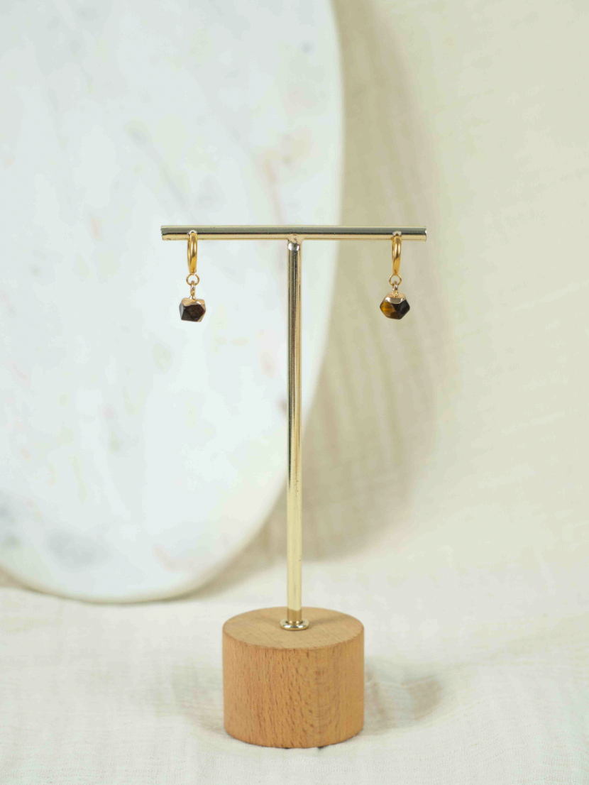 CHARM - Tiger's Eye Earrings