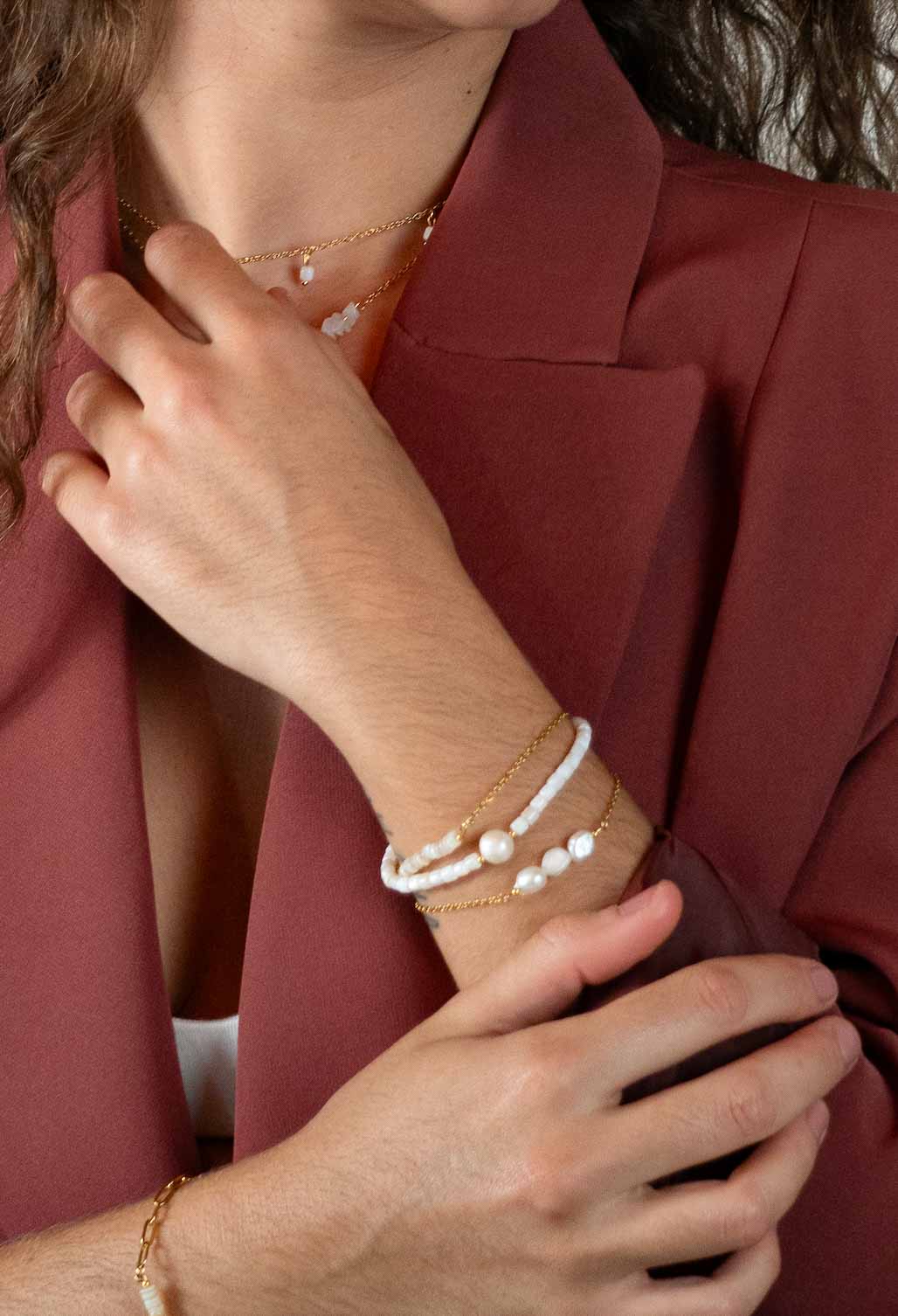 PEARL - Fixed bar pearl bracelet