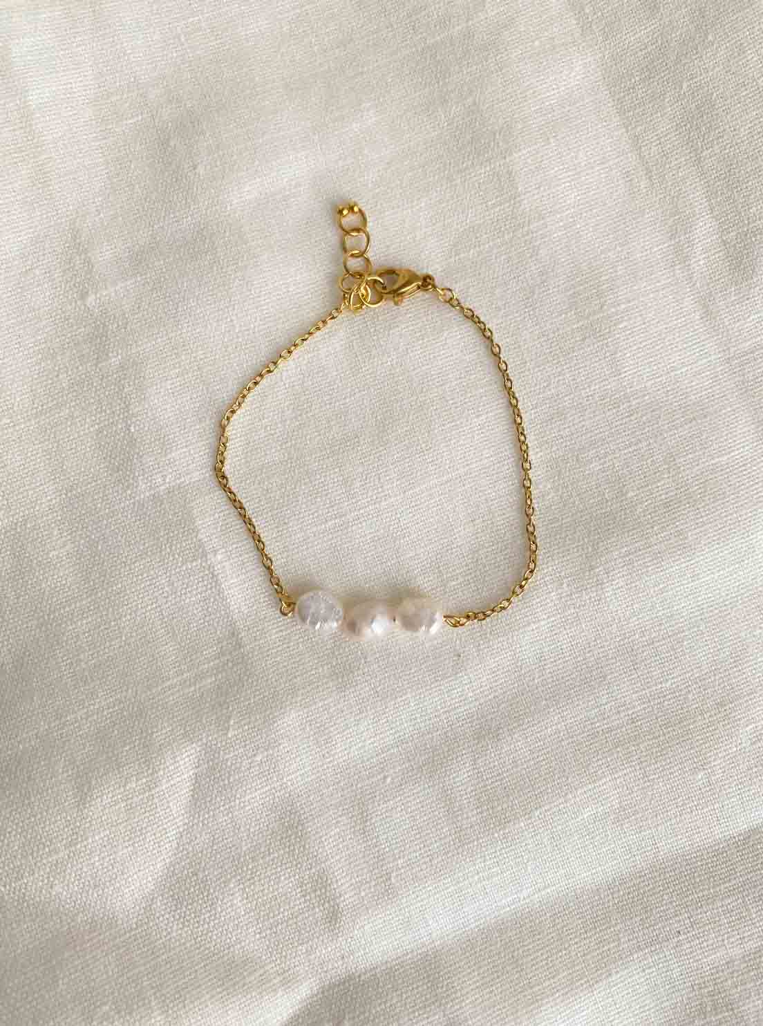 PEARL - Pulsera perlas barra fija