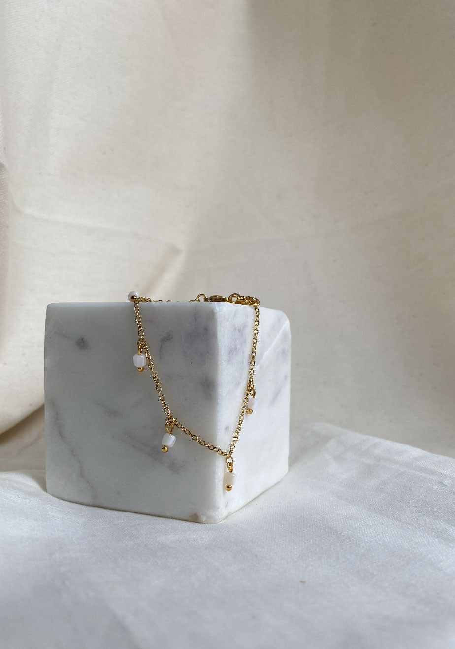 PEARL - Mini mother-of-pearl pendant bracelet