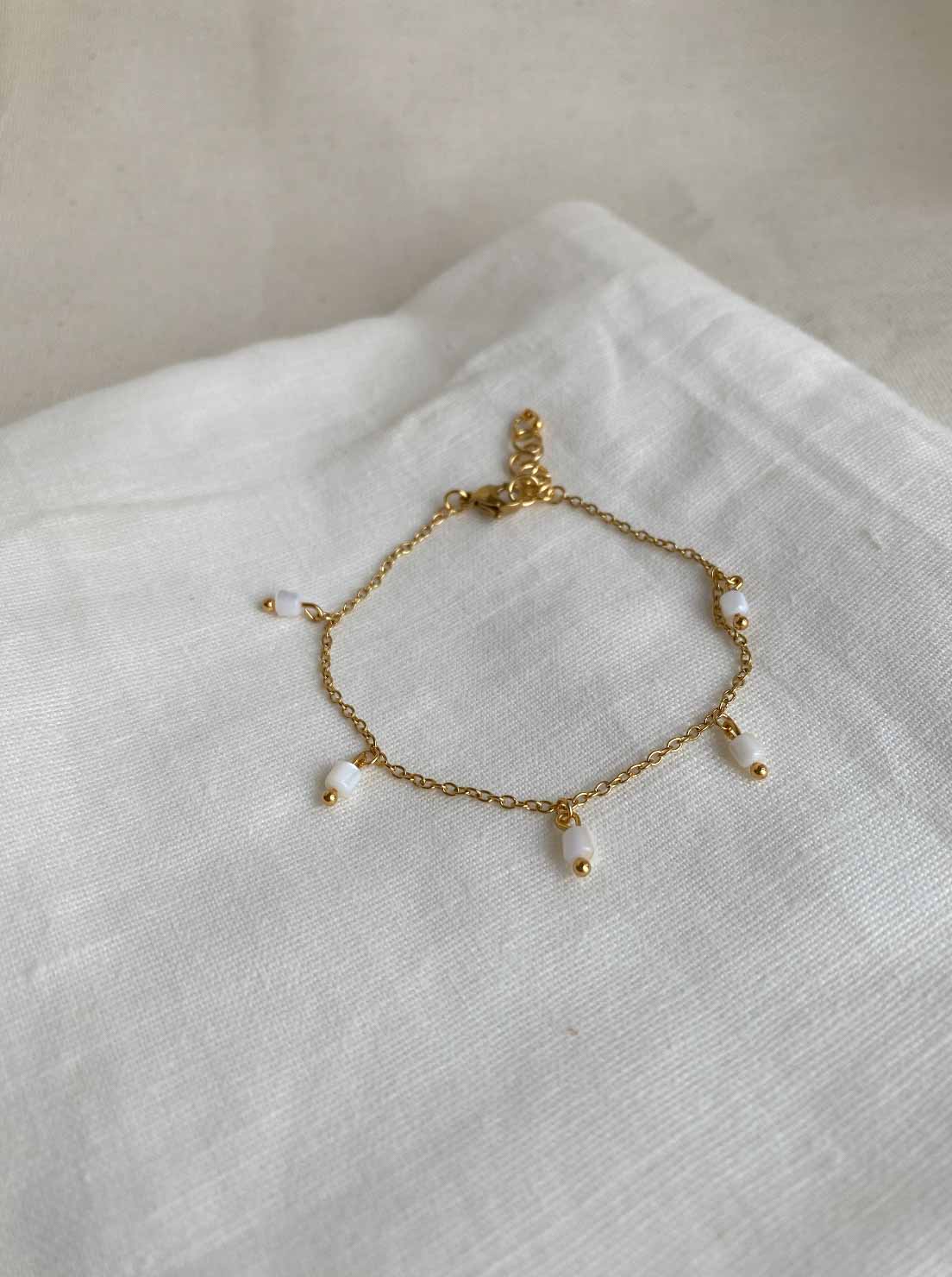 PEARL - Mini mother-of-pearl pendant bracelet