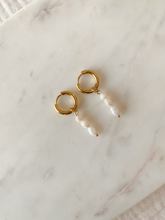 PEARL - Pendientes mini perlas colgante