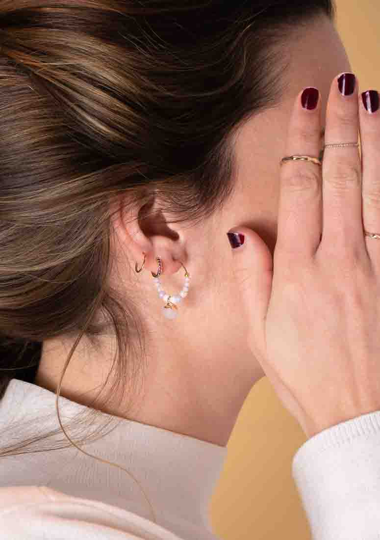 CHARM - Quartz bead earrings