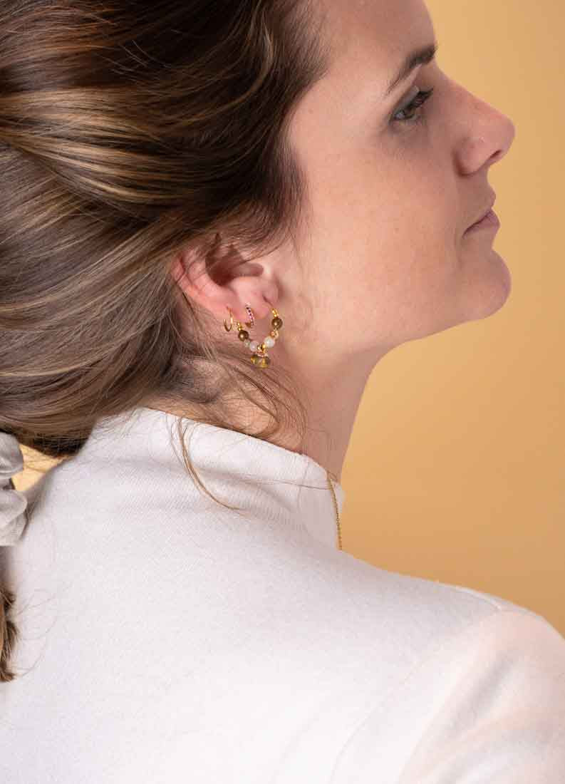 CHARM - Pendientes cuentas Ojo de Tigre