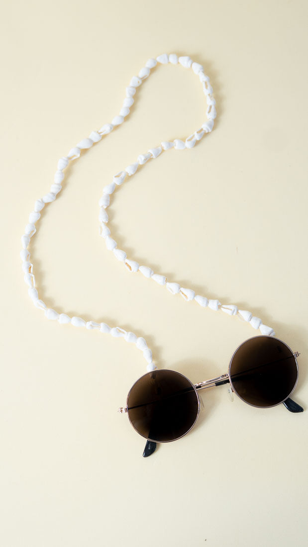 White shell glasses ribbon