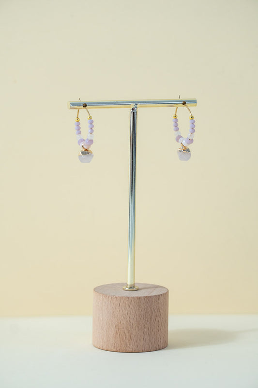 CHARM - Quartz bead earrings